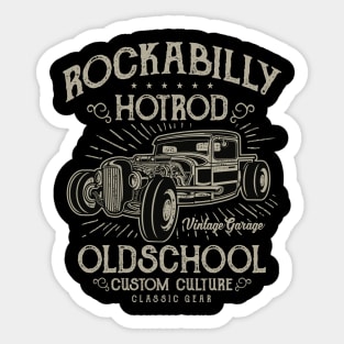 rockabilly hotrod oldschool Sticker